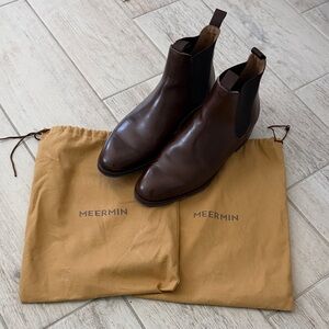 Meermin Dark Brown Leather Chelsea Boots